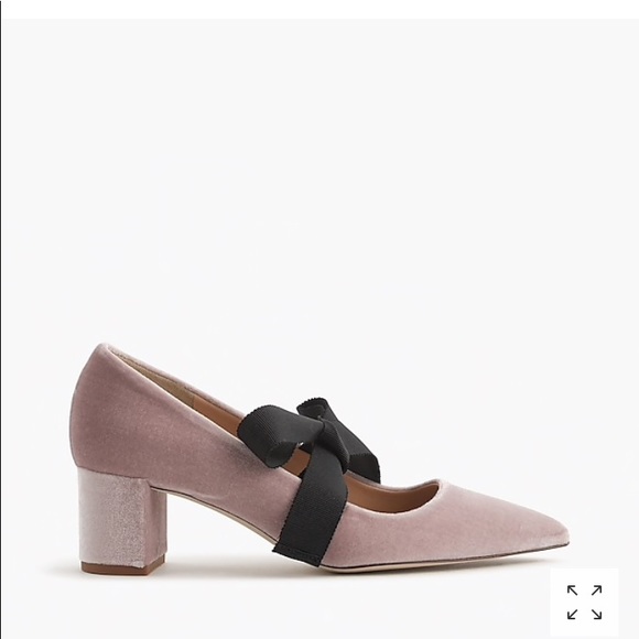 ***SOLD OUT***J. Crew Avery Velvet Bow Heels - Picture 2 of 8